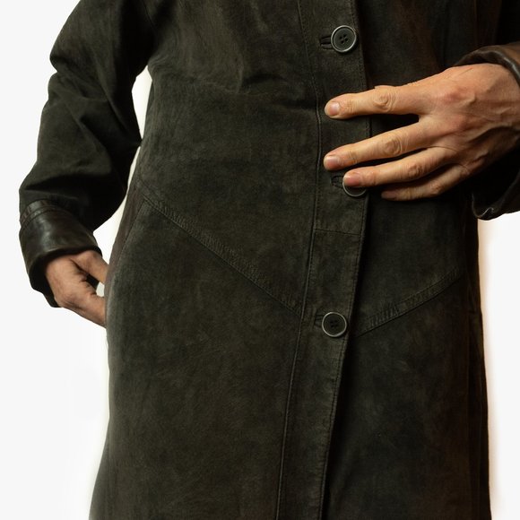 Vintage Oscar Leopold suede overcoat - Picture 7 of 16